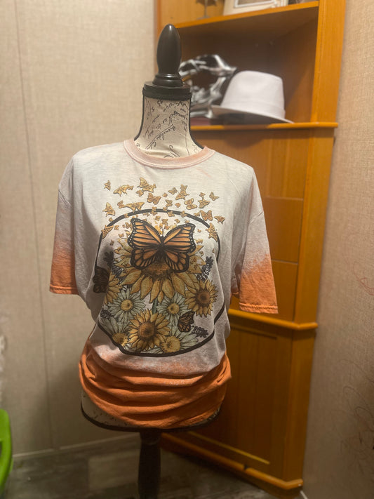 Sunflowers and butterflies tee