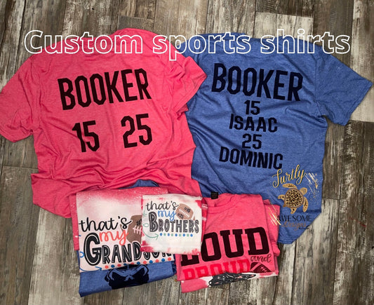 Custom sports tees