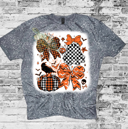 Checkered fall tee
